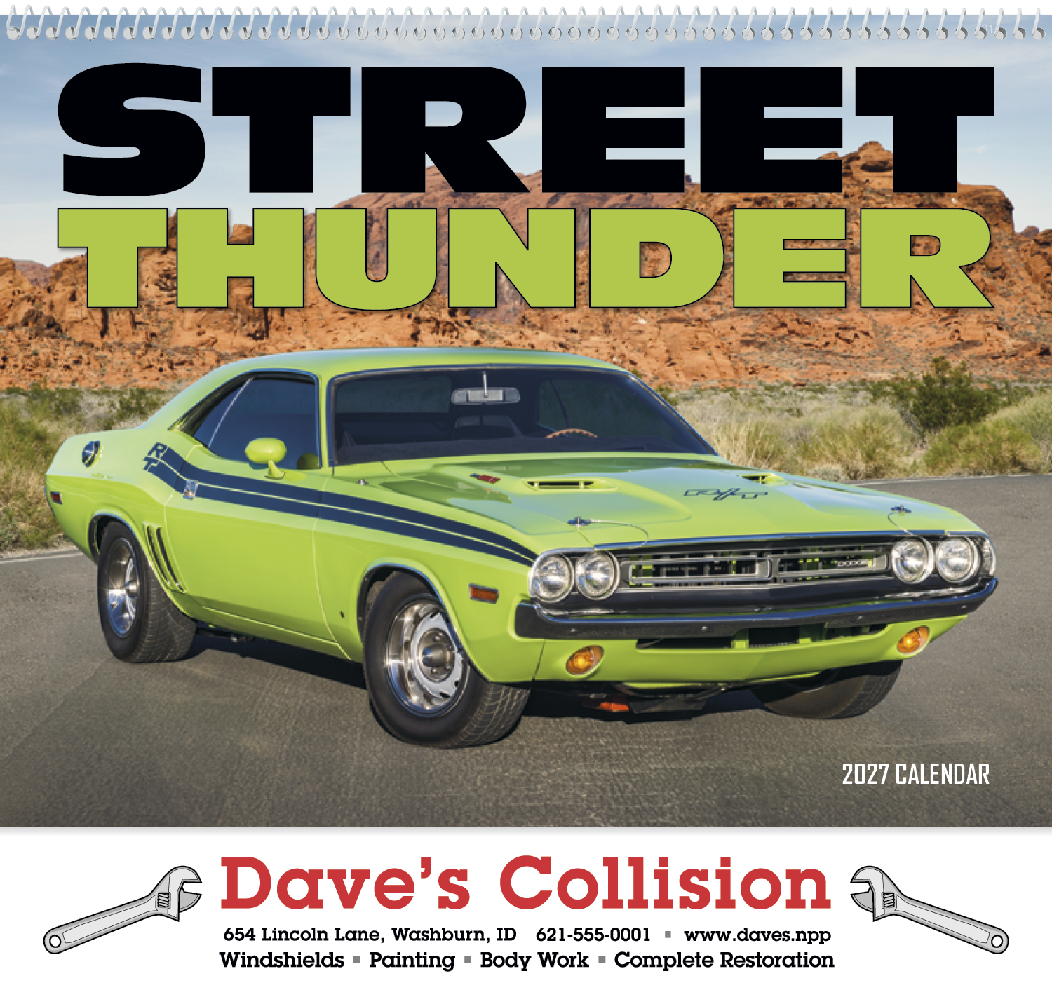 HotLine® Products Street Thunder Appointment Calendar - Spiral 61